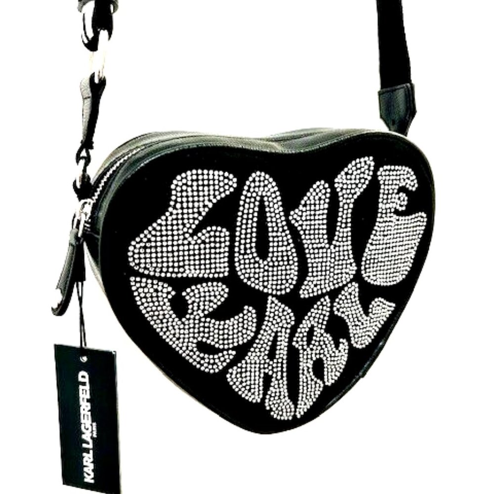 Karl Lagerfeld 'LOVE KARL' Heart Crossbody Bag - Maybelle Black - NEW!
